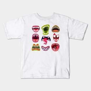 Monster mouths teeth Kids T-Shirt